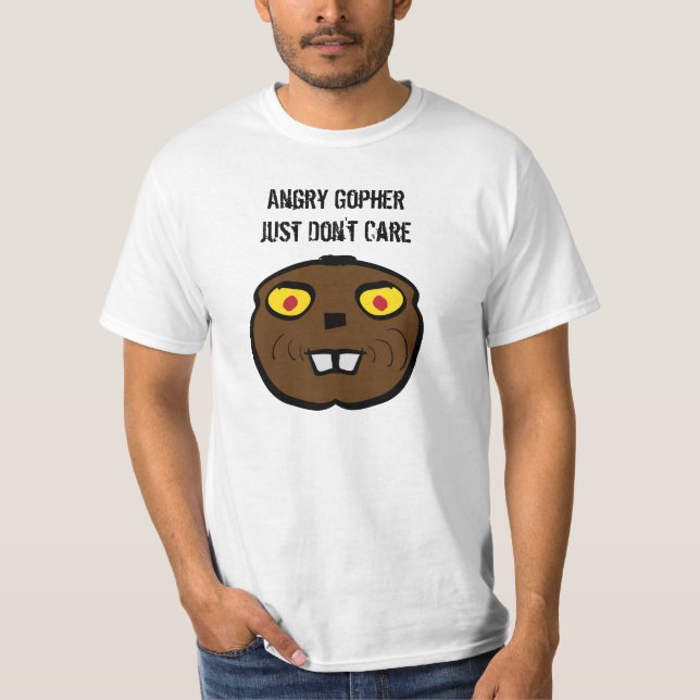 T-shirt Gopher en colère ne se soucient pas de Toon drôle  (Devant)