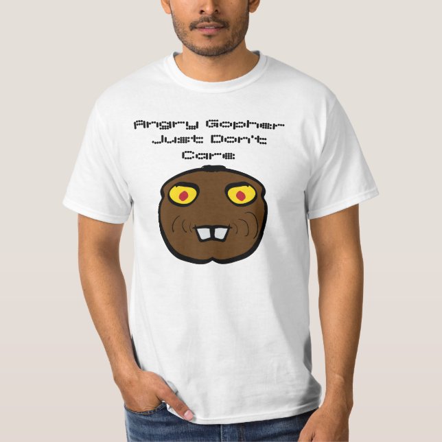T-shirt Gopher en colère ne s'en soucie pas (Devant)