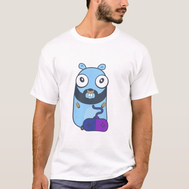 T-shirt Gopher. Golang (Devant)