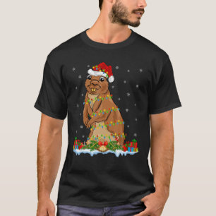 T-shirt Gopher Xmas Éclairage Père Noël Gopher Christmas T