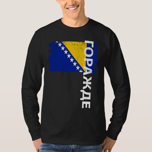 T-shirt Gorazde Bosnia Flag For Bosnian Men Women Kids (Devant)
