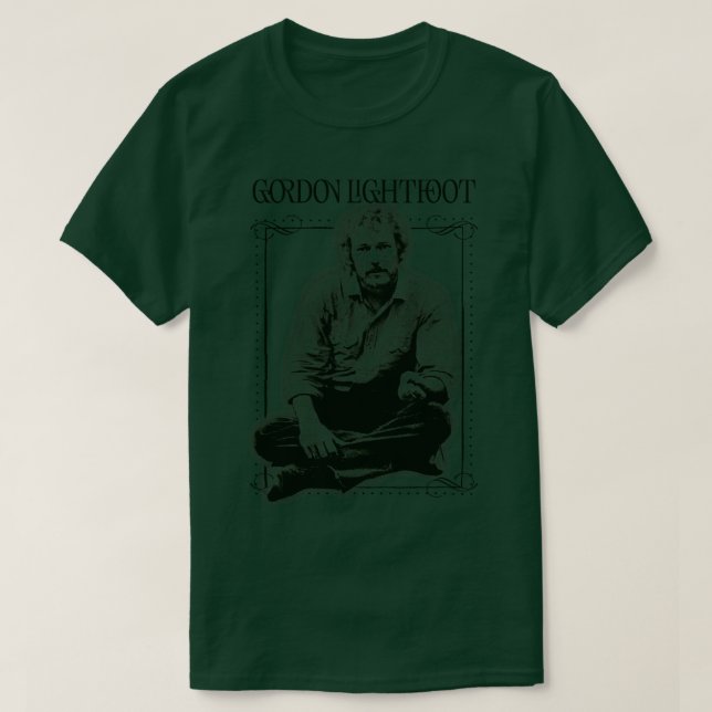 T-shirt Gordon Lightfoot Retro Style Fan Design 2 (Design devant)