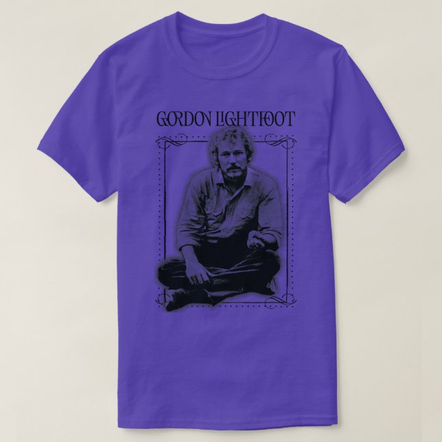 T-shirt Gordon Lightfoot Retro Style Fan Design 2 (Design devant)