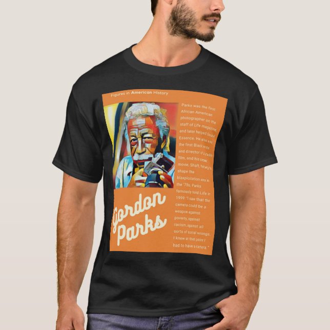 T-shirt Gordon Parks - Personnages de l'histoire américain (Devant)