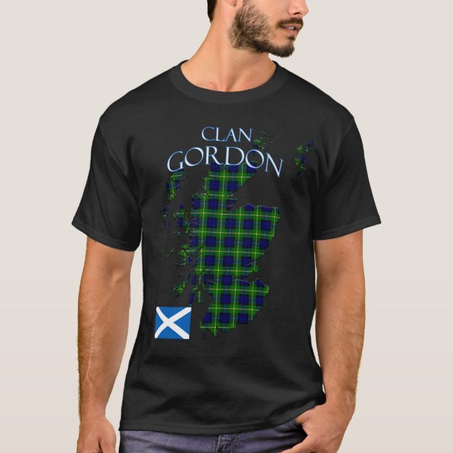 T-shirt Gordon Scottish Clan Tartan Scotland (Devant)