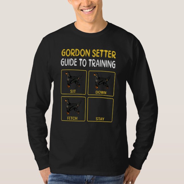 T-shirt Gordon Setter Guide Pour L'Entraînement De L'Obéis (Devant)
