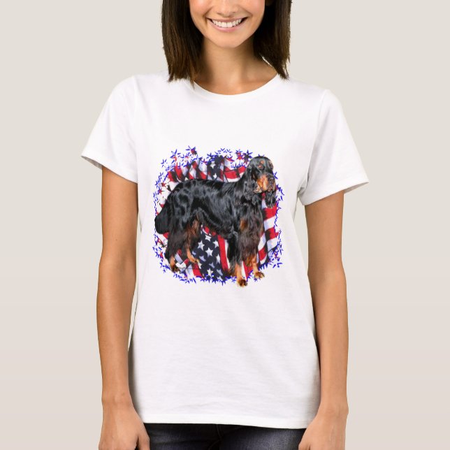 T-shirt Gordon Setter Patriot (Devant)