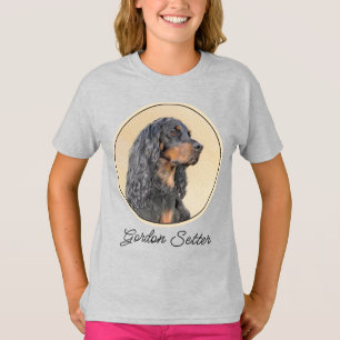 T-shirt Gordon Setter Peinture - Joli art original chien