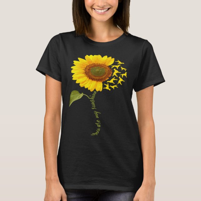T-shirt Gordon Setter Sunflower (Devant)