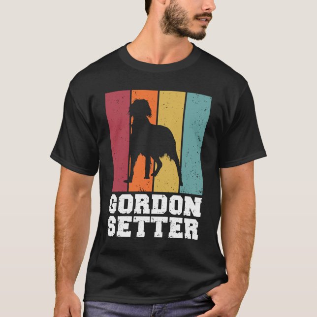 T-shirt Gordon Setter Vintage  1 (Devant)