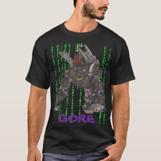 T-SHIRT GORE LOGO VIOLET MATRICE NOIR PAR SAMOURAÏ FÉODAL 