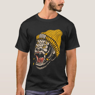 T-shirt Gorilla American traditionnel tatouage encré Vieux