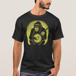 T-shirt Gorilla Banjo Picker Vintage Musique détendue Moin