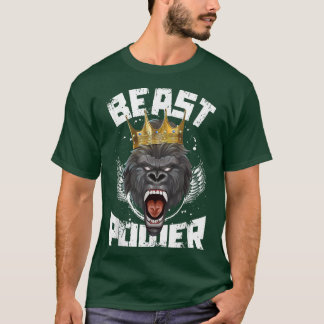 T-shirt Gorilla Beast Power Motivation Bodybuilding Gym W