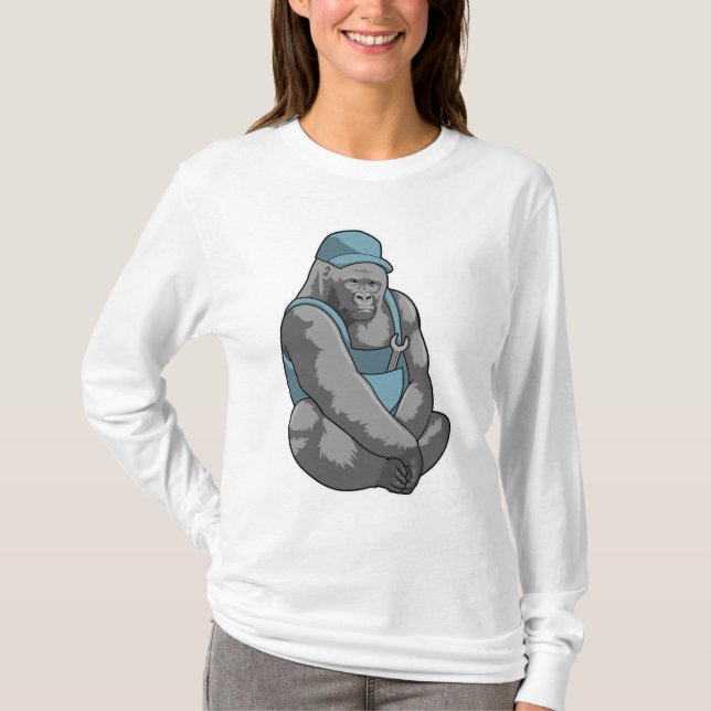 T-shirt Gorilla comme artisan avec clé (Devant)