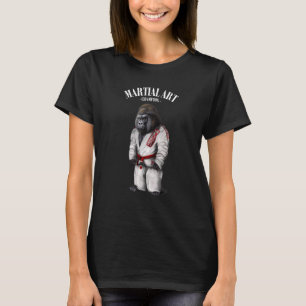 T-shirt Gorilla Judo Karate Master En Judogi Blanc 1