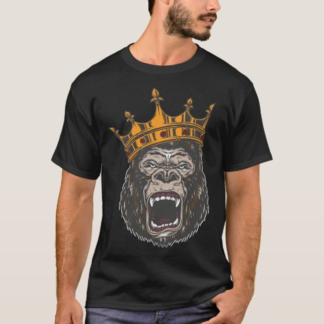 T-shirt Gorilla King angry gorilla face for men women kids (Devant)