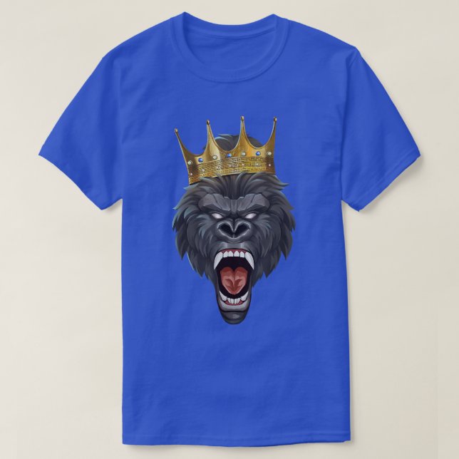 T-shirt Gorilla King Crown Motivation Beast Exercice Succe (Design devant)