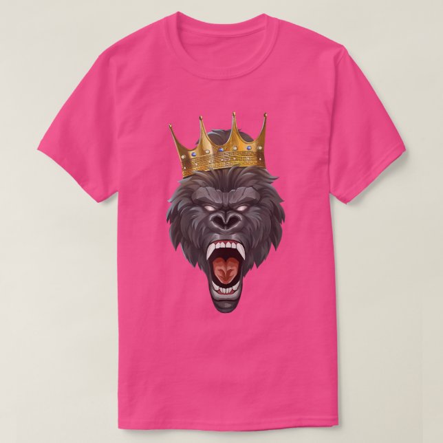 T-shirt Gorilla King Crown Motivation Beast Exercice Succe (Design devant)