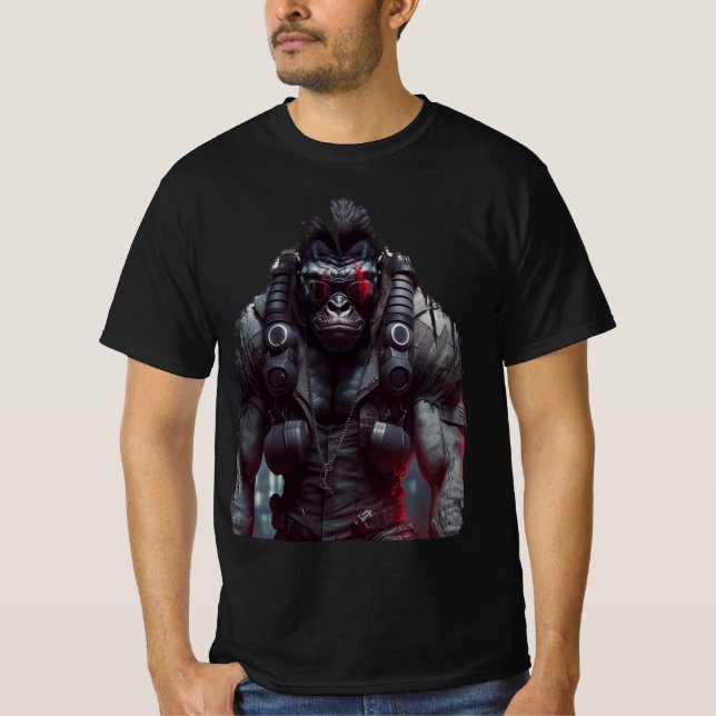 T-shirt gorilla marque d'anniversaire chemise vegan gorill (Devant)