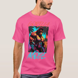 T-shirt Gorilla Mode Exercice Bête Gym Muscles Bodybuildi