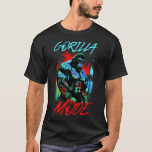 T-shirt Gorilla Mode Exercice Gain Bodybuilding Beast Gym 