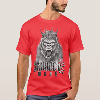 T-shirt Gorilla Mode Gym Motivation Bodybuilding King Beas