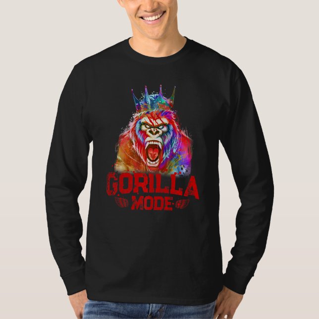 T-shirt Gorilla Mode King Beast Head Exercice Gym Succès F (Devant)