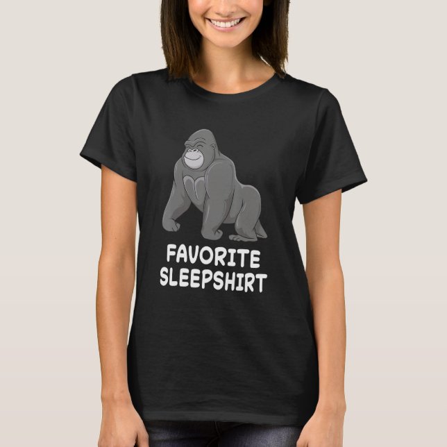T-shirt Gorilla Monkey Gorillas Nap Sommeil dormant Pyjama (Devant)