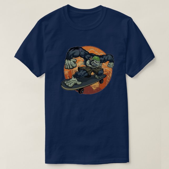 T-shirt Gorilla Patinage (Design devant)