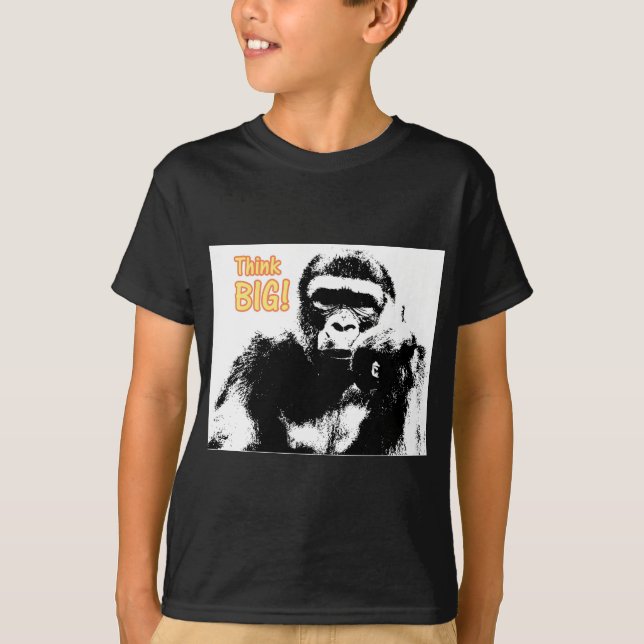 T-shirt Gorilla pense grand (Devant)