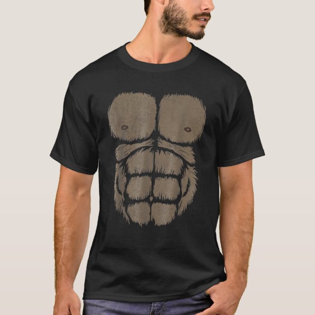 T-shirt Gorilla Poitrine Muscle Ventre Singe Ape DO-IT-YOU (Devant)