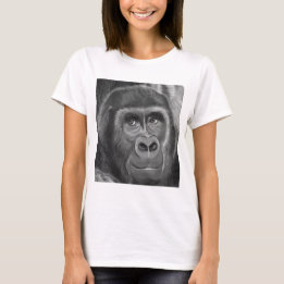 T-shirt Gorilla sucking fingers T-shirt2指しゃぶりのゴリラTシャツ