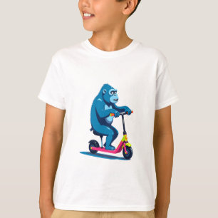 T-shirt Gorilla sur un scooter pour enfants - Funny Kids T