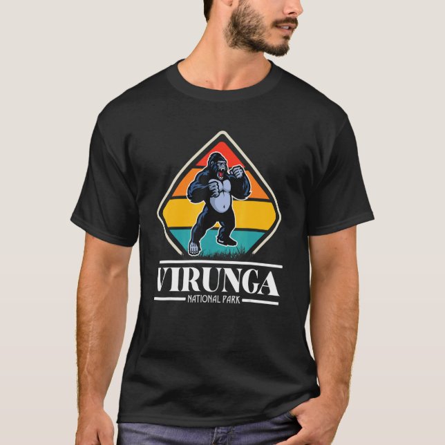 T-shirt Gorilla Virunga National Park Souvenir Africa Cong (Devant)
