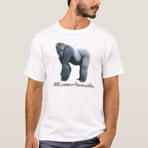 T-Shirt Gorille à dos argenté