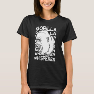T-shirt Gorille Animal Citation Singe Habitat Dos Argenté