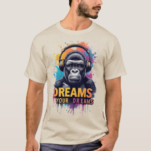 T-shirt Gorille avec casque audio