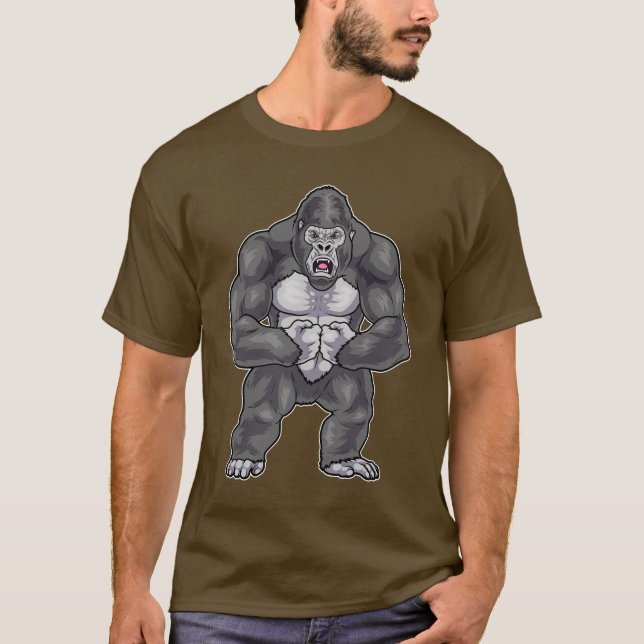 T-shirt Gorille Bodybuilder Culturisme (Devant)