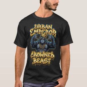 T-shirt Gorille de Graffiti Urbain Couronné Art Mural de B