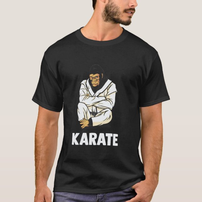 T-shirt Gorille de karaté classique japonais d'Okinawa (Devant)