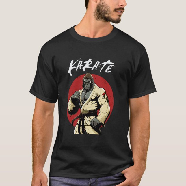 T-shirt Gorille de karaté classique Karateka (Devant)