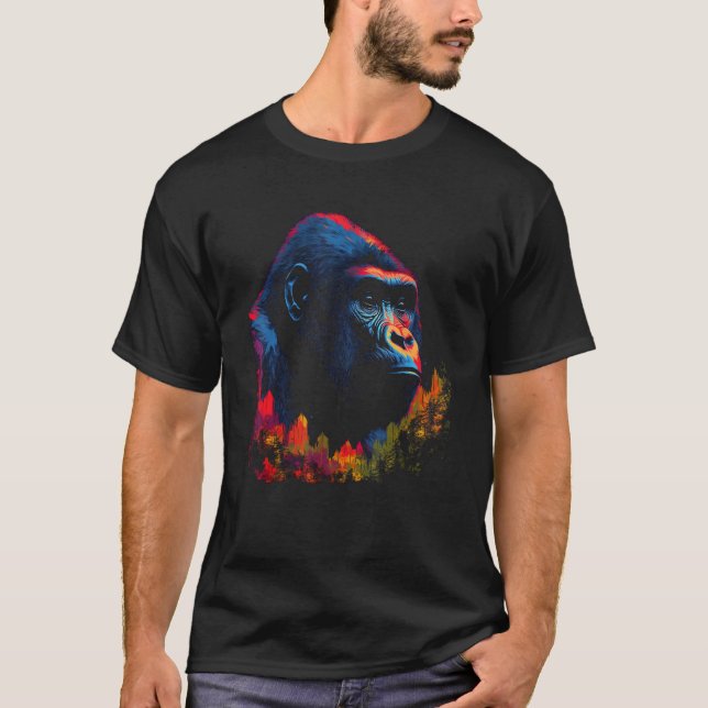 T-shirt Gorille de la nature sauvage (Devant)