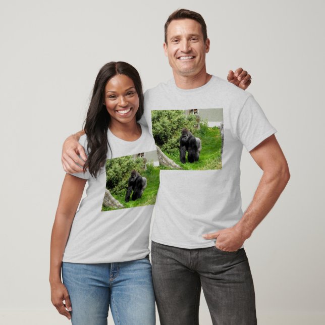 T-shirt Gorille des Lowland mâle à la marche (Unisexe)