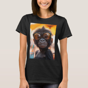 T-shirt Gorille détendue sur la plage