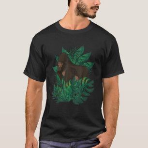 T-shirt Gorille du singe tropical Gorille de l'animal Ape