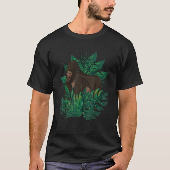 T-shirt Gorille du singe tropical Gorille de l'animal Ape (Devant)