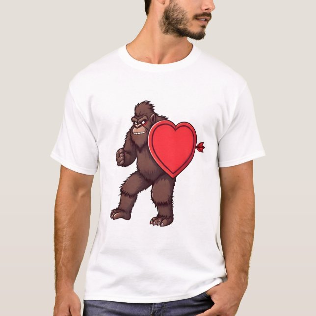 T-shirt Gorille Gardien du Cœur Percé (Devant)