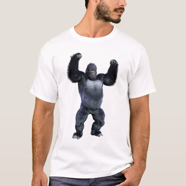 T-shirt Gorille noir singe (Devant)