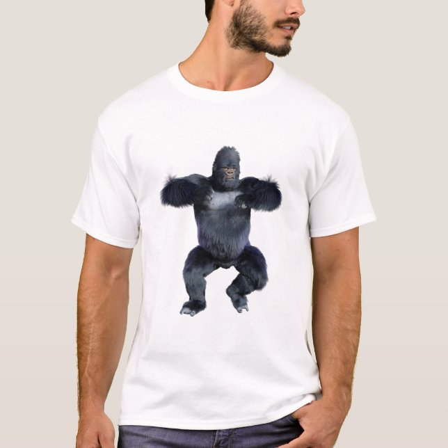 T-shirt Gorille noir singe (Devant)